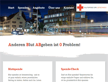 Tablet Screenshot of blutspende-sg.ch